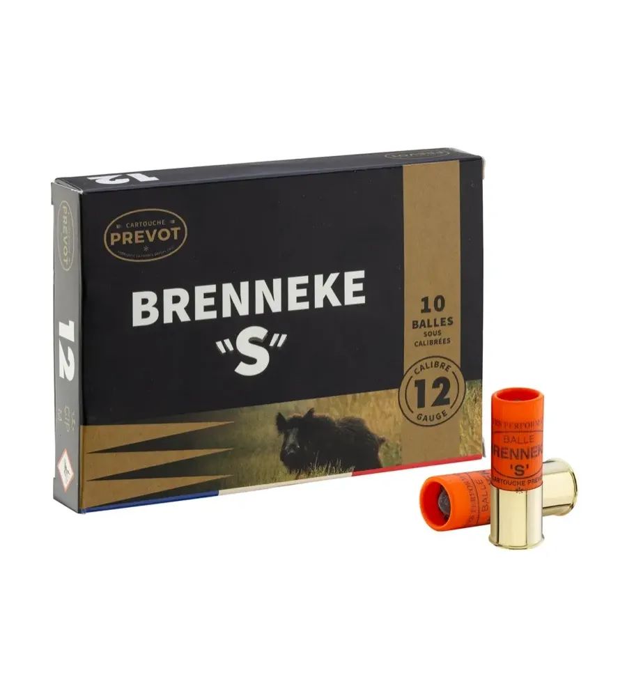 Cartouche Prevot à balle Brenneke-S - Cal. 12/70 Cartouche Prevot à balle Brenneke-S - Cal. 12/70