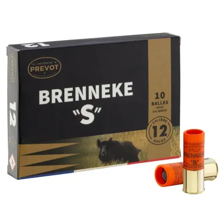 Cartouche Prevot à balle Brenneke-S - Cal. 12/70 