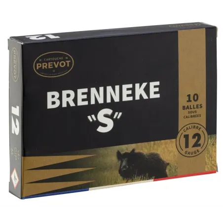 Cartouche Prevot à balle Brenneke-S - Cal. 12/70 