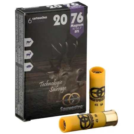 Cartouches Sauvestre grand gibier Magnum - Cal. 20-76 