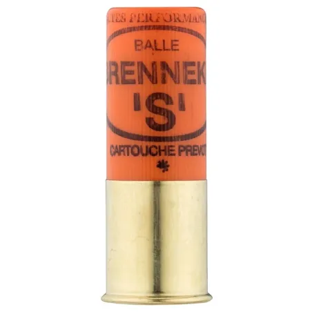 Cartouche Prevot à balle BRENNEKE ''S'' demi-blindée - Cal. 12/70 