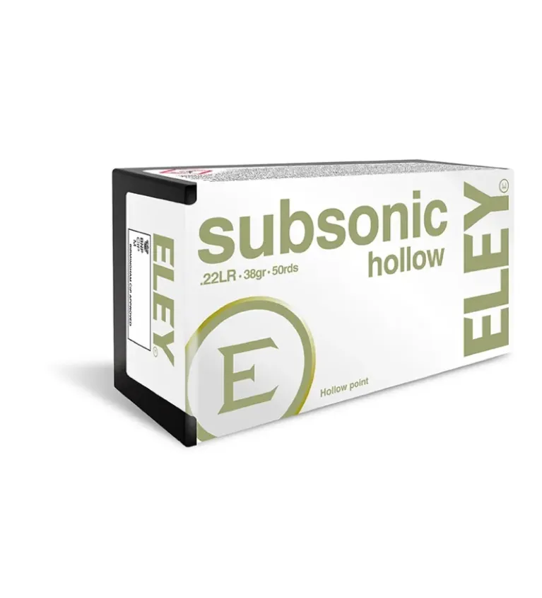 Cartouches Eley Subsonic Hollow point  cal .22LR 
