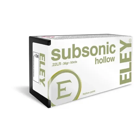 Cartouches Eley Subsonic Hollow point  cal .22LR 