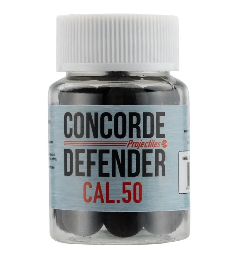 Cal. 50 - Billes de Défense caoutchouc -Pot de 30 billes 