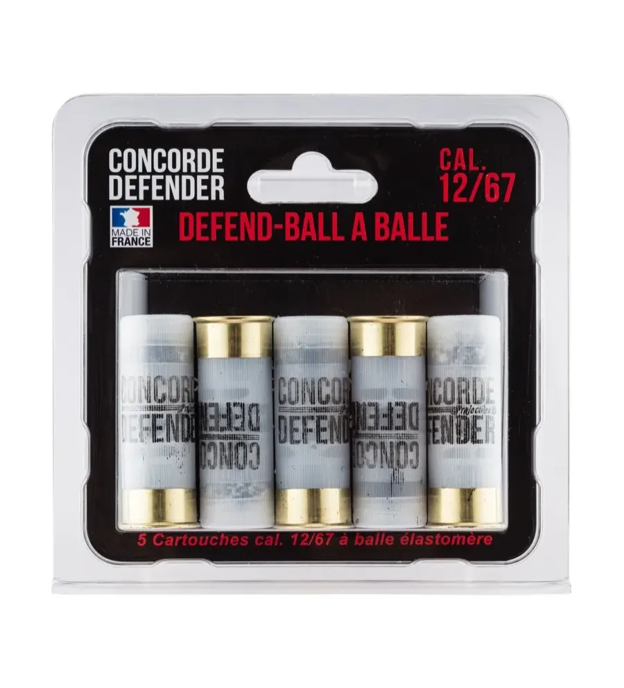 5 cartouches Defend-Ball cal. 12/67 à balle Elastomere Bior 5 cartouches Defend-Ball cal. 12/67 à balle Elastomere Bior