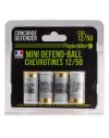 4 cartouches Mini Defend-Ball cal. 12/50 chevrotine Elastomere 