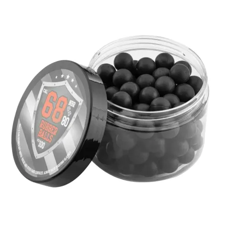 Cal. 68 -  Billes de Défense caoutchouc/métal - Boîte de 100 billes 