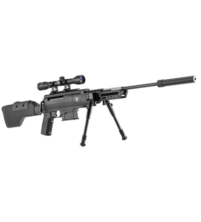 Carabine à air comprimé 7.5 à 24 J Black Ops sniper cal. 4,5 mm 