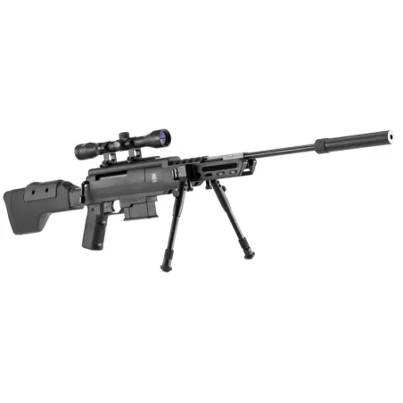 Carabine à air comprimé 7.5 à 24 J Black Ops sniper cal. 4,5 mm 