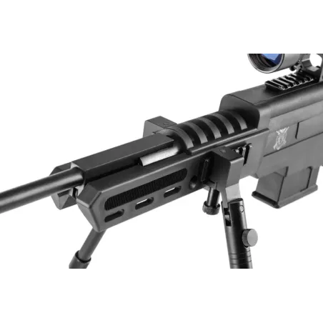 Carabine à air comprimé 7.5 à 24 J Black Ops sniper cal. 4,5 mm 