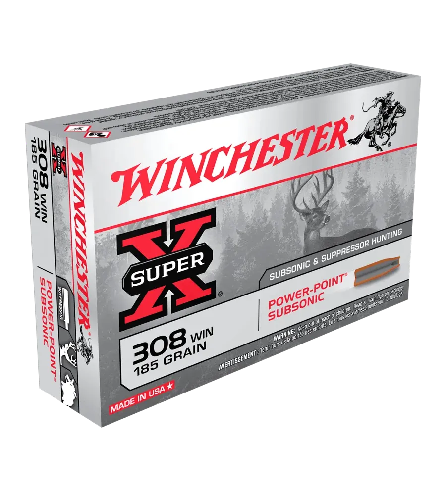 Balles de chasse Winchester calibre .308 Win Subsonique Balles de chasse Winchester calibre .308 Win Subsonique