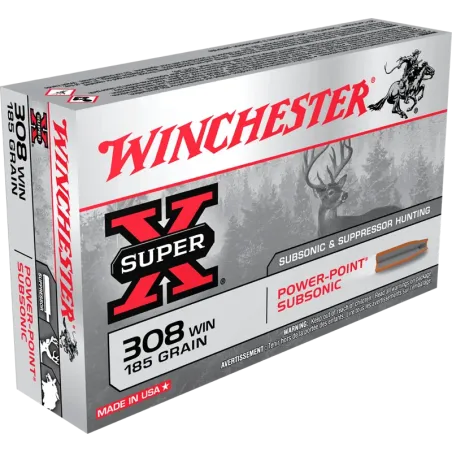 Balles de chasse Winchester calibre .308 Win Subsonique 