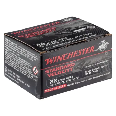 Cartouches 22 LR Black Copper plated round nose 