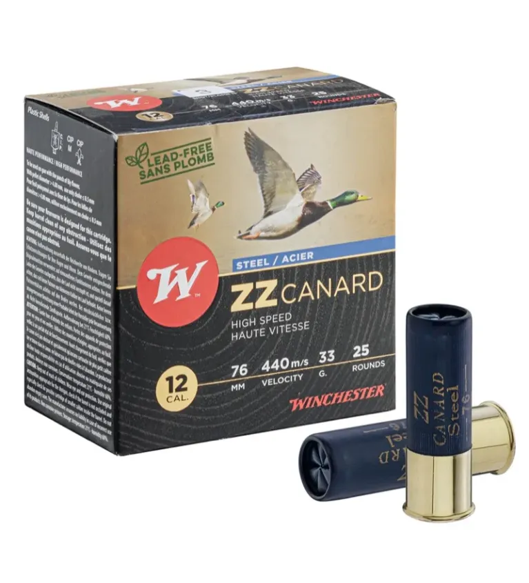 Cartouches Winchester HP ZZ Canard Acier - 12/76  
