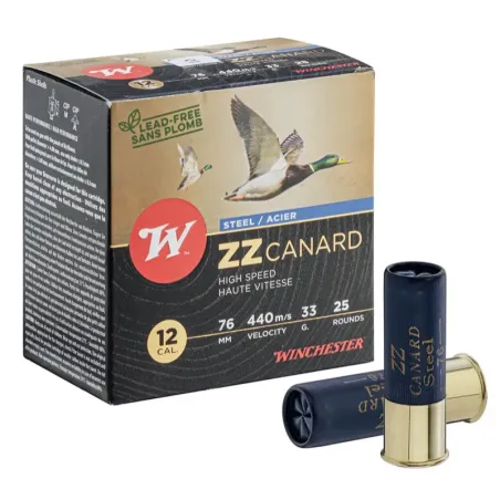 Cartouches Winchester HP ZZ Canard Acier - 12/76  