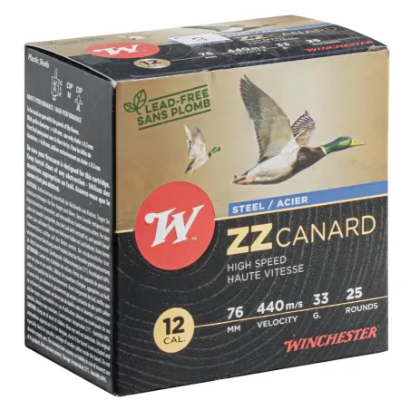 Cartouches Winchester HP ZZ Canard Acier - 12/76  