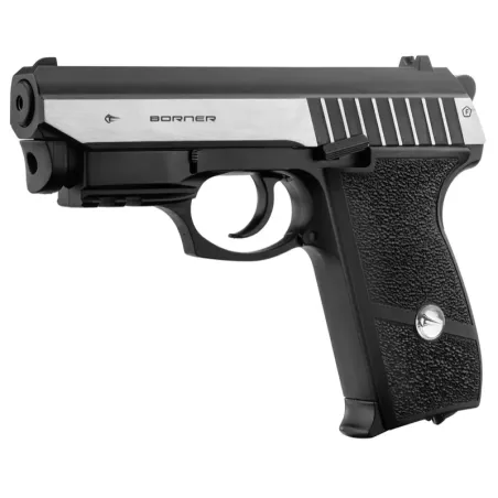 Pistolet CO2 culasse mobile BORNER PANTHER 801 Cal. 4.5mm BB's avec laser intégré 