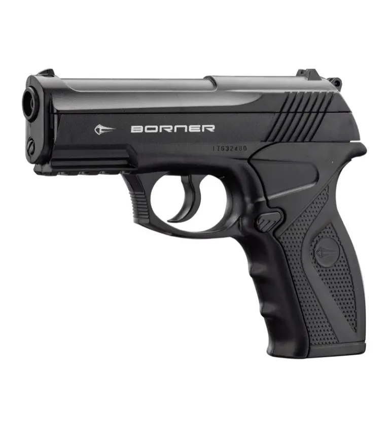 Pistolet CO2 culasse fixe BORNER C11 Cal. 4.5mm BB's 