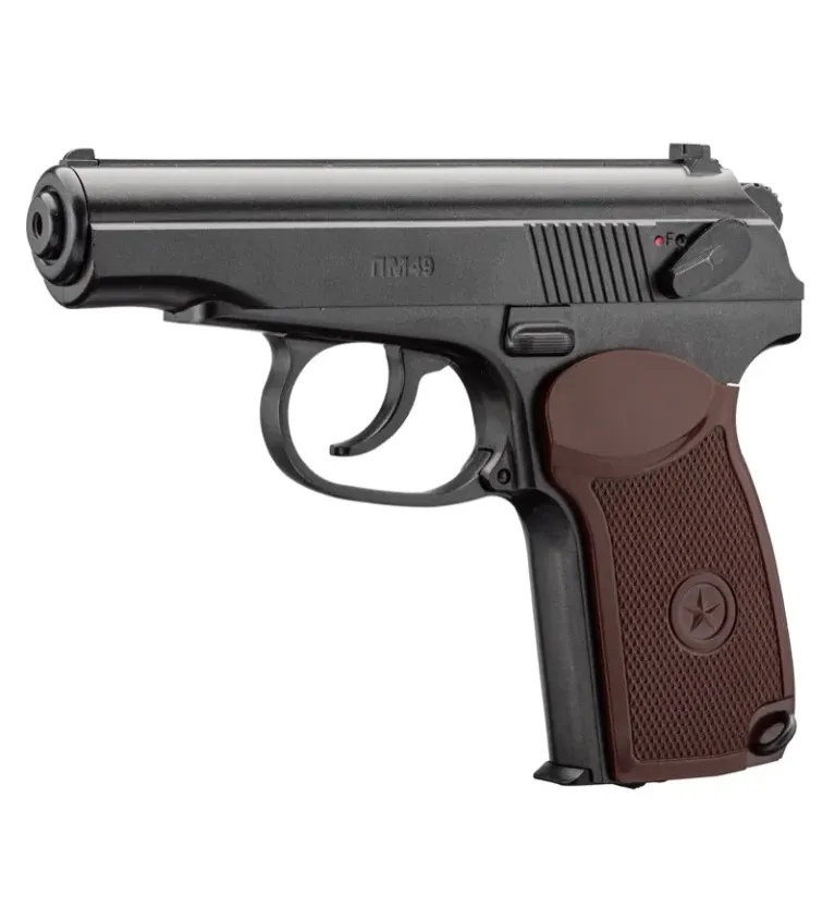 Pistolet CO2 culasse fixe BORNER PM49 Makarov Cal. 4.5mm BB's 