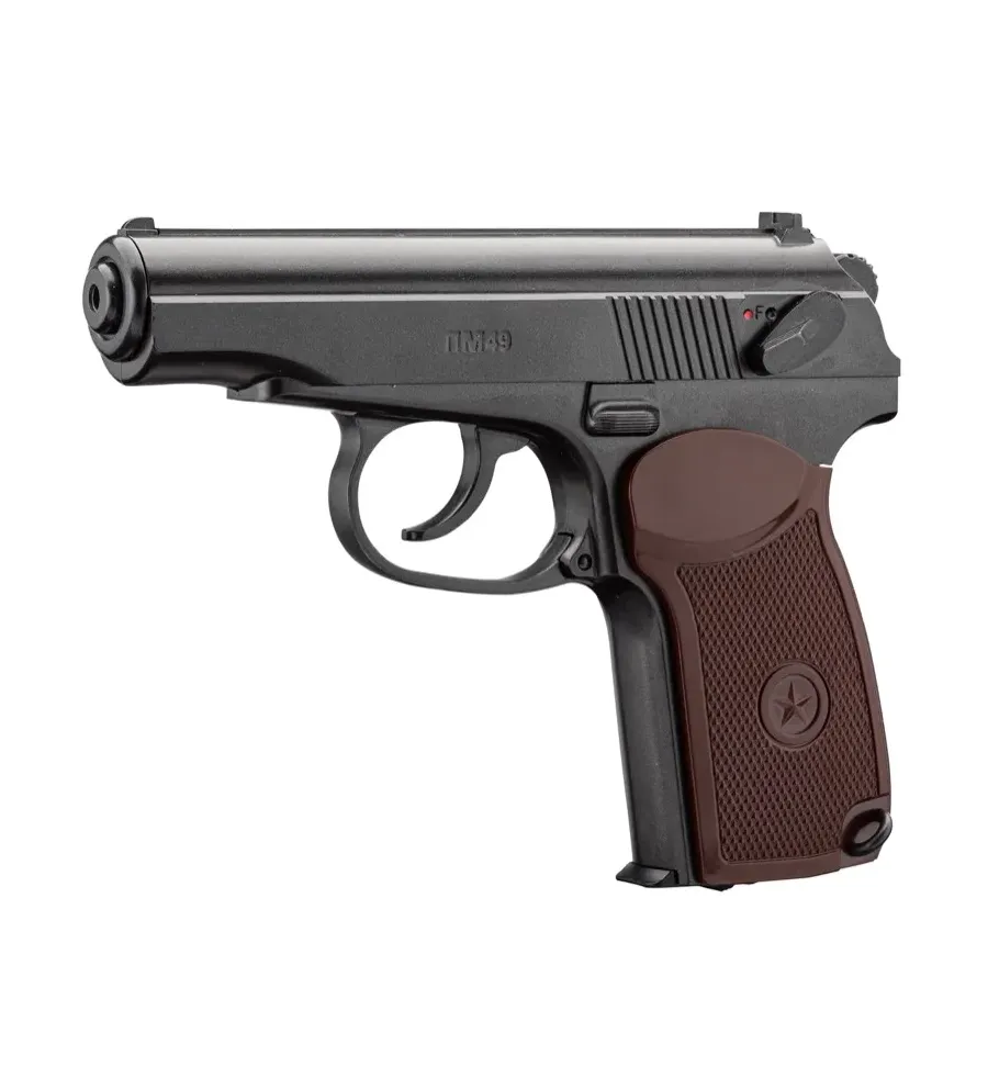 Pistolet CO2 culasse fixe BORNER PM49 Makarov Cal. 4.5mm BB's 