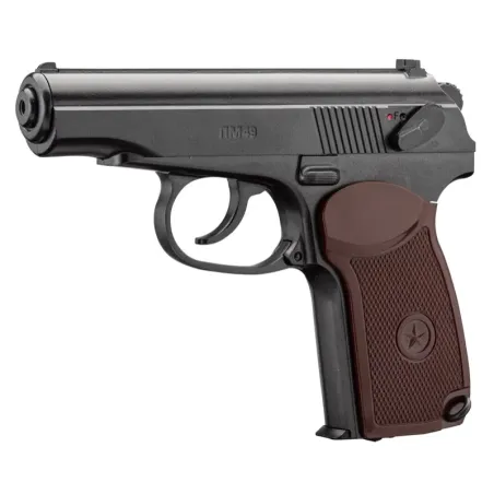 Pistolet CO2 culasse fixe BORNER PM49 Makarov Cal. 4.5mm BB's 