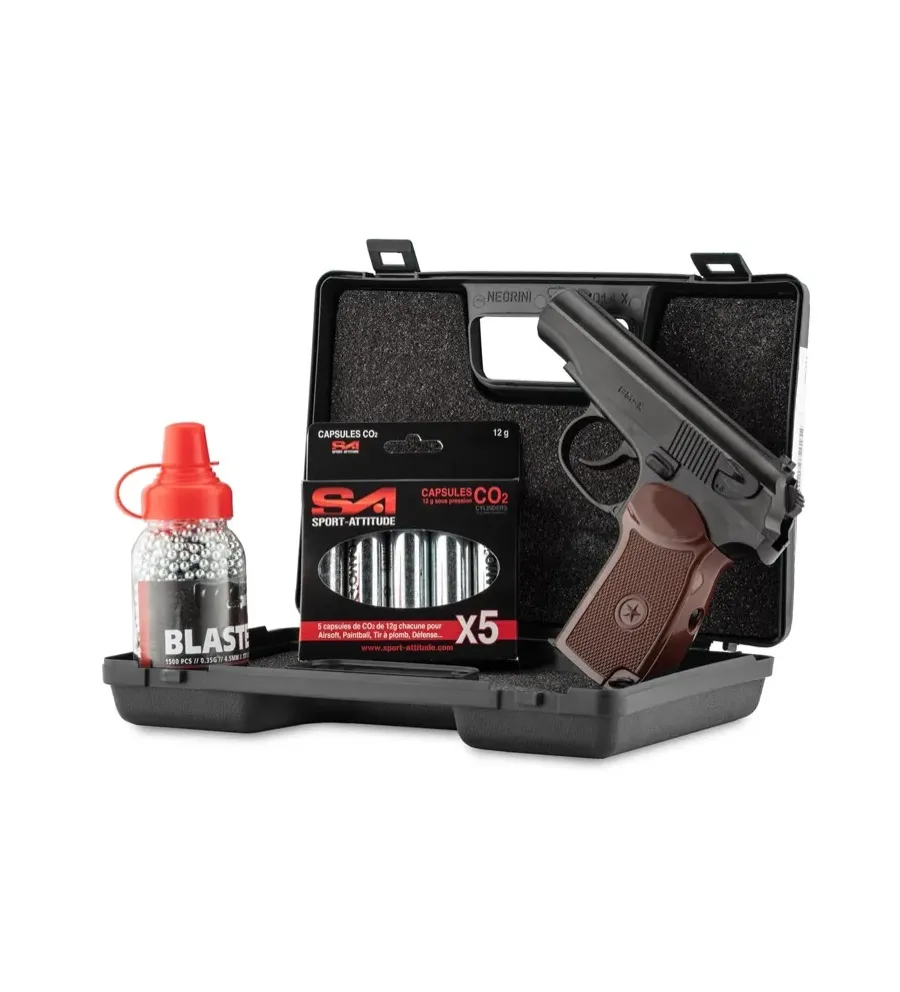 Pack Borner PM-X 4,5mm bbs 3,0J + mallette + billes 4,5 + CO2 Pack Borner PM-X 4,5mm bbs 3,0J + mallette + billes 4,5 + CO2