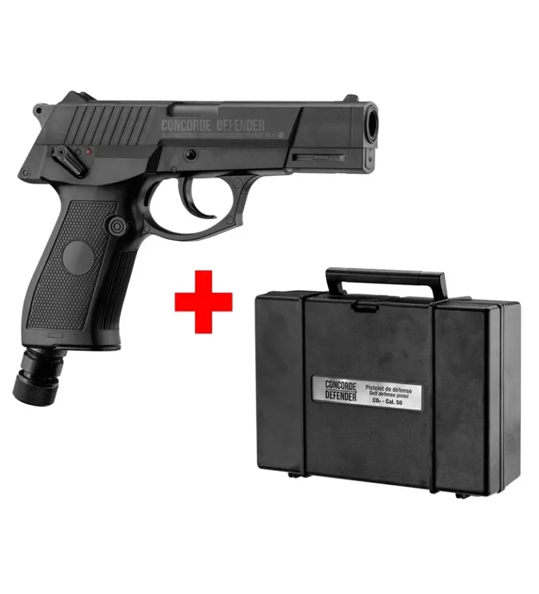 Pistolet Concorde Defender CO2 cal. 50 à balles caoutchouc 