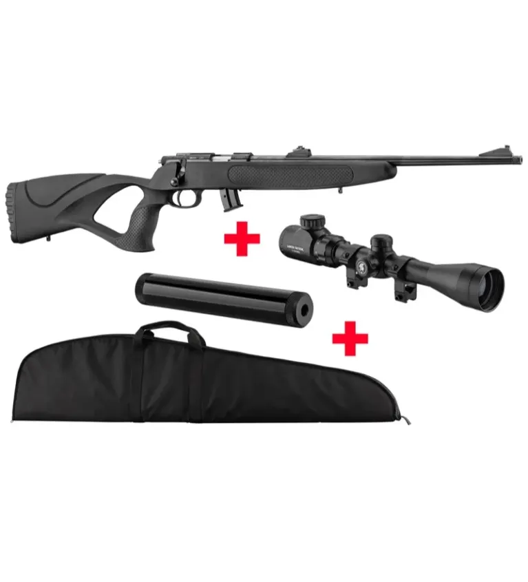Pack carabine BO Manufacture cal. 22 LR lunette 3-9x40 + Silencieux + fourreau 