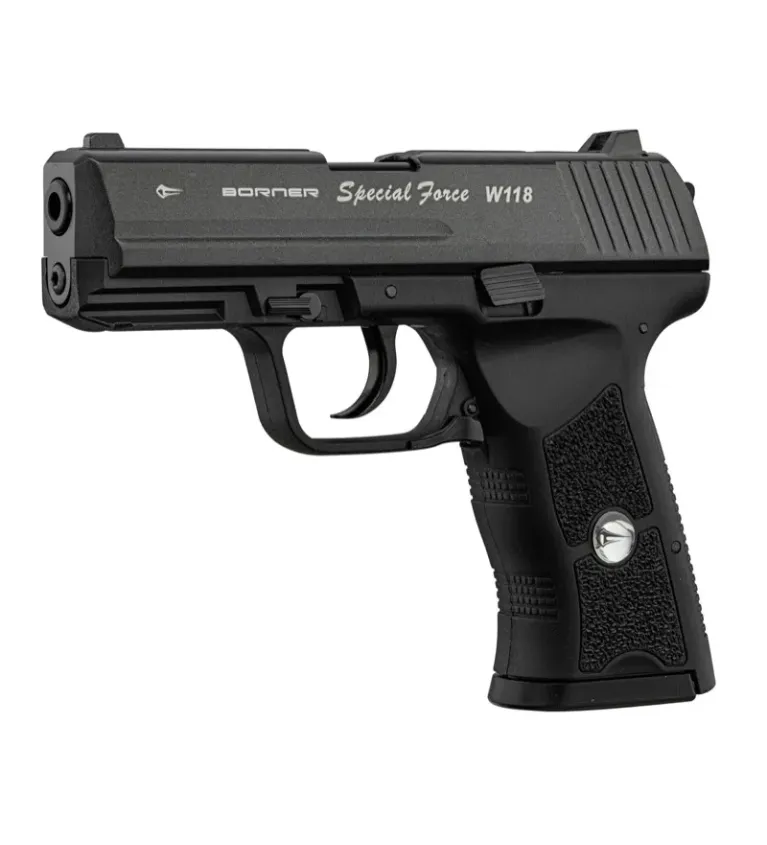 Pistolet CO2 culasse mobile BORNER W118 cal. 4.5mm BB's 