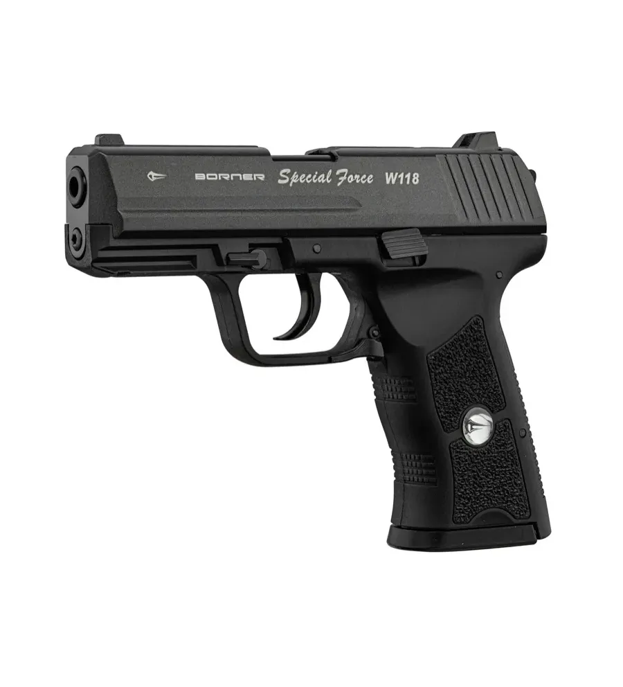 Pistolet CO2 culasse mobile BORNER W118 cal. 4.5mm BB's Pistolet CO2 culasse mobile BORNER W118 cal. 4.5mm BB's