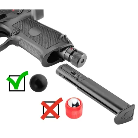 Pistolet CO2 culasse mobile BORNER W118 cal. 4.5mm BB's 