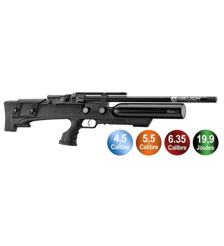Carabine à air PCP Aselkon MX8 Evoc Régulateur <19J 