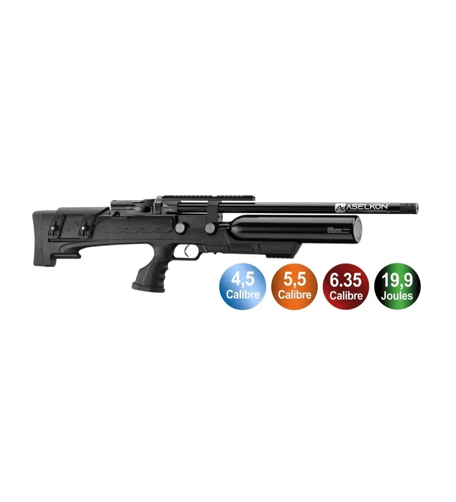 Carabine à air PCP Aselkon MX8 Evoc Régulateur <19J Carabine à air PCP Aselkon MX8 Evoc Régulateur <19J