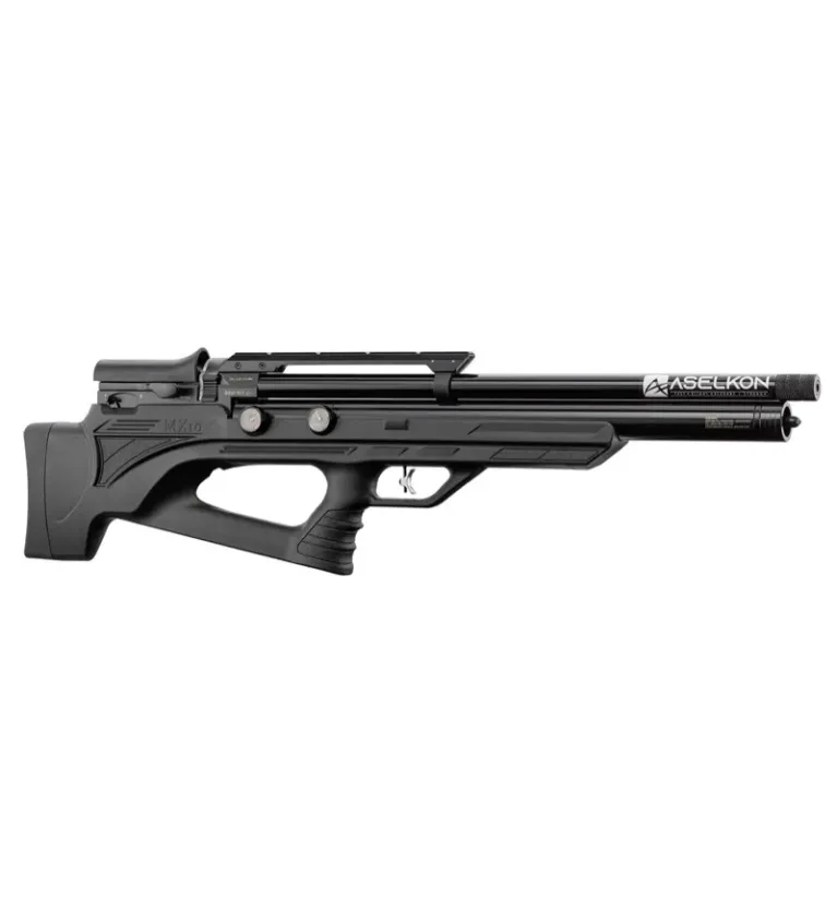 Carabine à air PCP Aselkon MX10 Régulateur Jet Black Cal. 5.5 <19J 