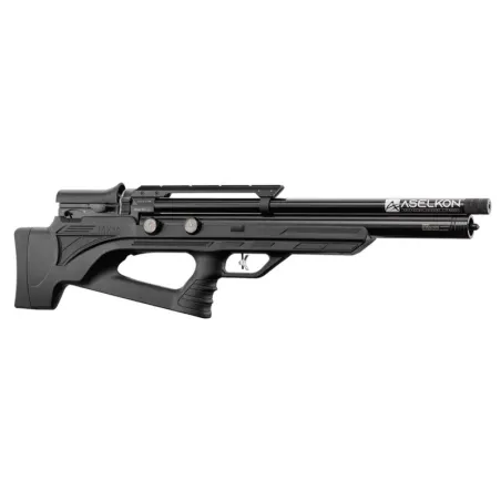 Carabine à air PCP Aselkon MX10 Régulateur Jet Black Cal. 5.5 <19J 