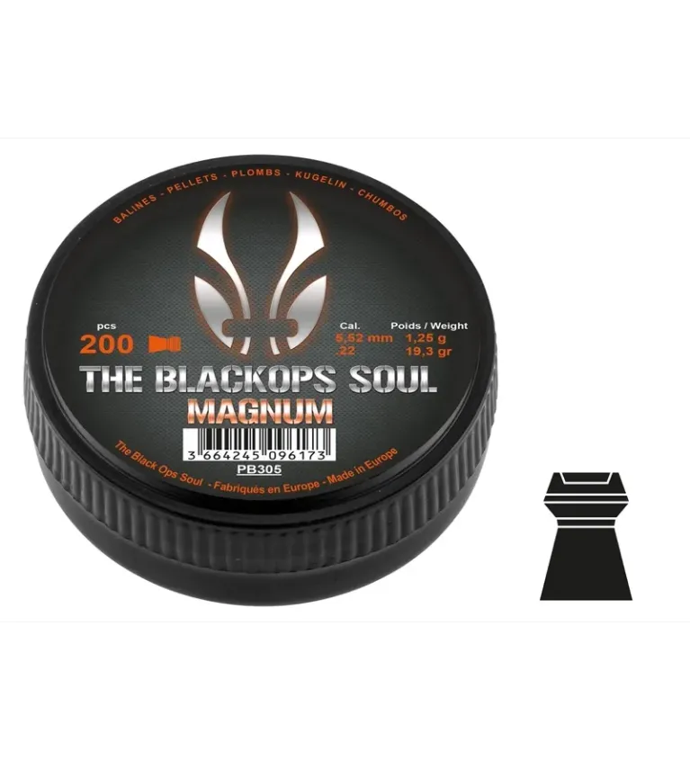 Plombs The Black Ops Soul MAGNUM Cal. 5,5 mm 