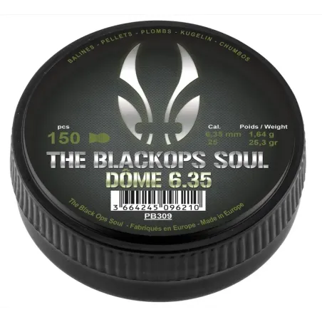 Plombs The Black Ops Soul DOME 6.35mm (Cal .25) 
