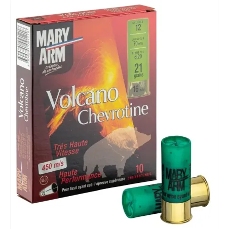 Cartouches Mary Arm chevrotine Volcano Haute vitesse - Cal. 12/70 