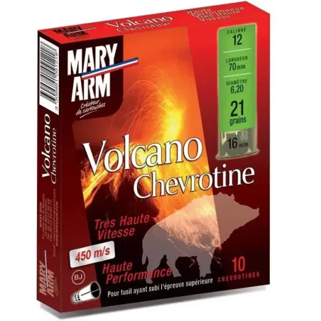 Cartouches Mary Arm chevrotine Volcano Haute vitesse - Cal. 12/70 