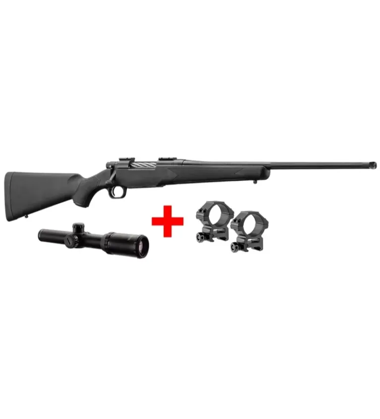 Carabine de chasse Mossberg Patriot 30-06 + Lunette de battue Waldberg 1-4x24 
