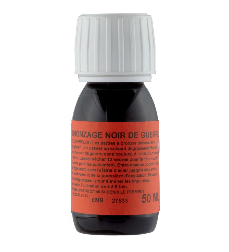 Bronzage noir de guerre Lefaucheux en 50 ml Bronzage noir de guerre Lefaucheux en 50 ml