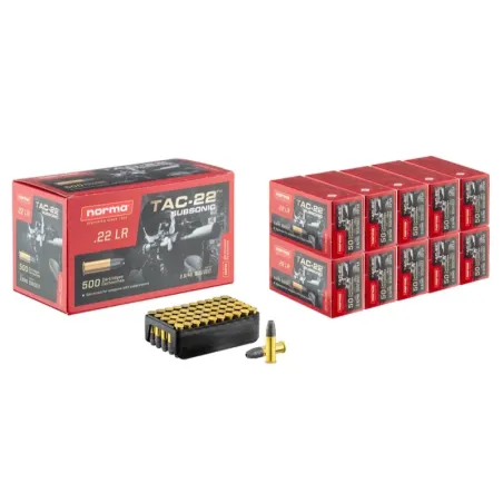 Cartouches 22lr Balles de chasse Norma Subsonique 