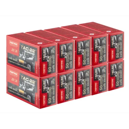 Cartouches 22lr Balles de chasse Norma Subsonique 