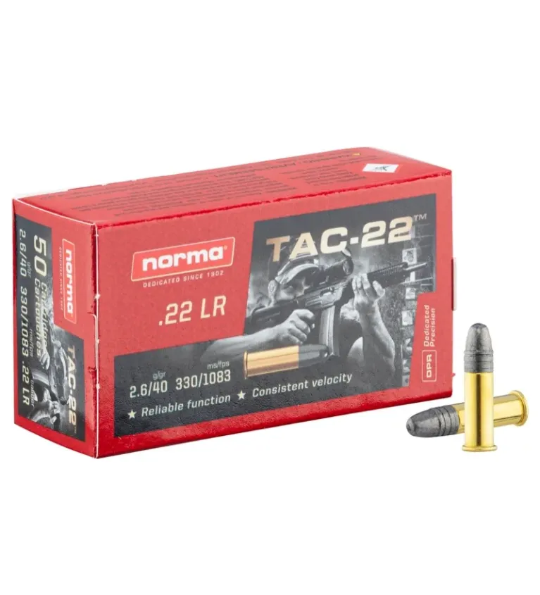 Cartouches 22lr Balles de chasse Norma TAC-22 