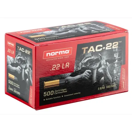 Cartouches 22lr Balles de chasse Norma TAC-22 