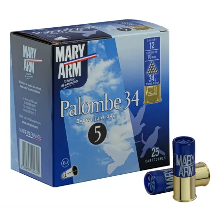 Cartouches Mary Arm Palombe 34 BJ - Cal. 12/70  