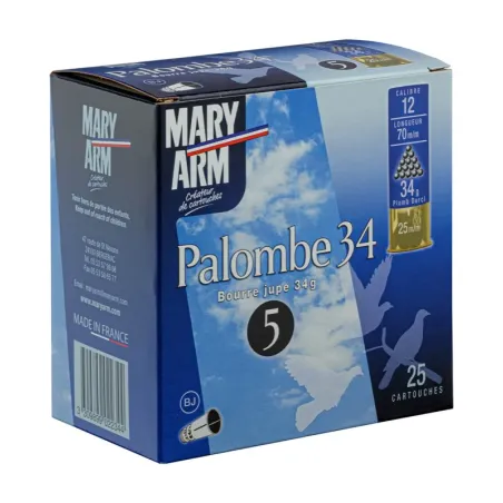 Cartouches Mary Arm Palombe 34 BJ - Cal. 12/70  