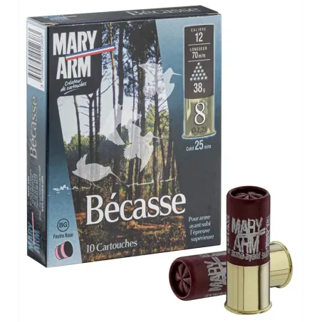 Cartouches Mary Arm Bécasse 38 BG- Cal. 12/70  