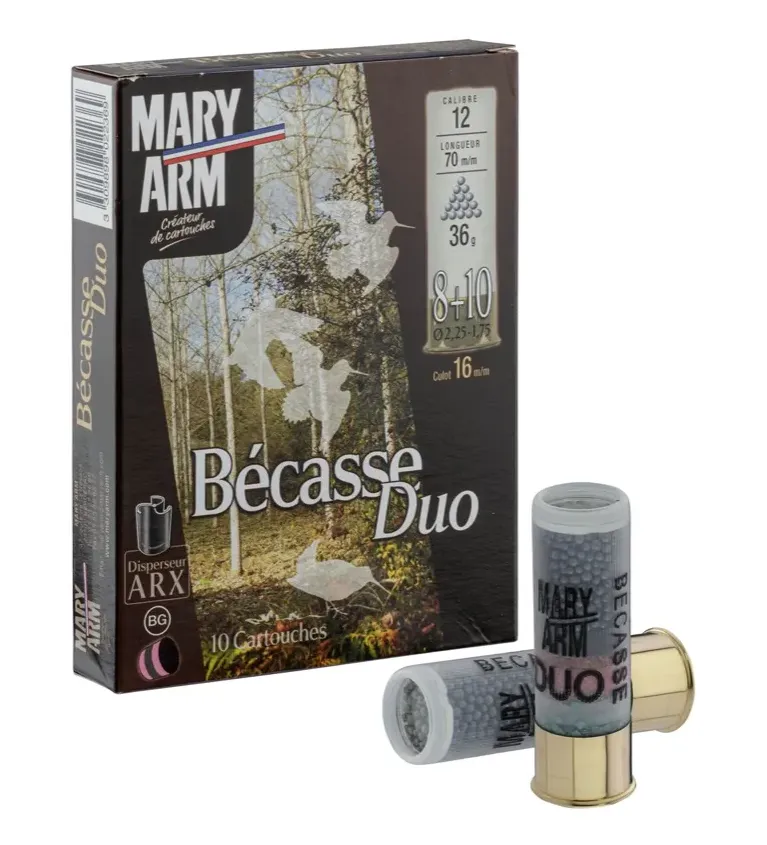 Cartouches Mary Arm Bécasse DUO 36g- Cal. 12/70 