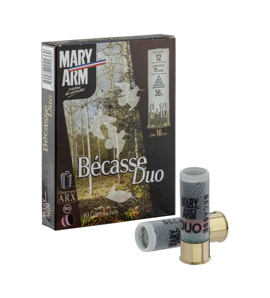 Cartouches Mary Arm Bécasse DUO 36g- Cal. 12/70 Cartouches Mary Arm Bécasse DUO 36g- Cal. 12/70